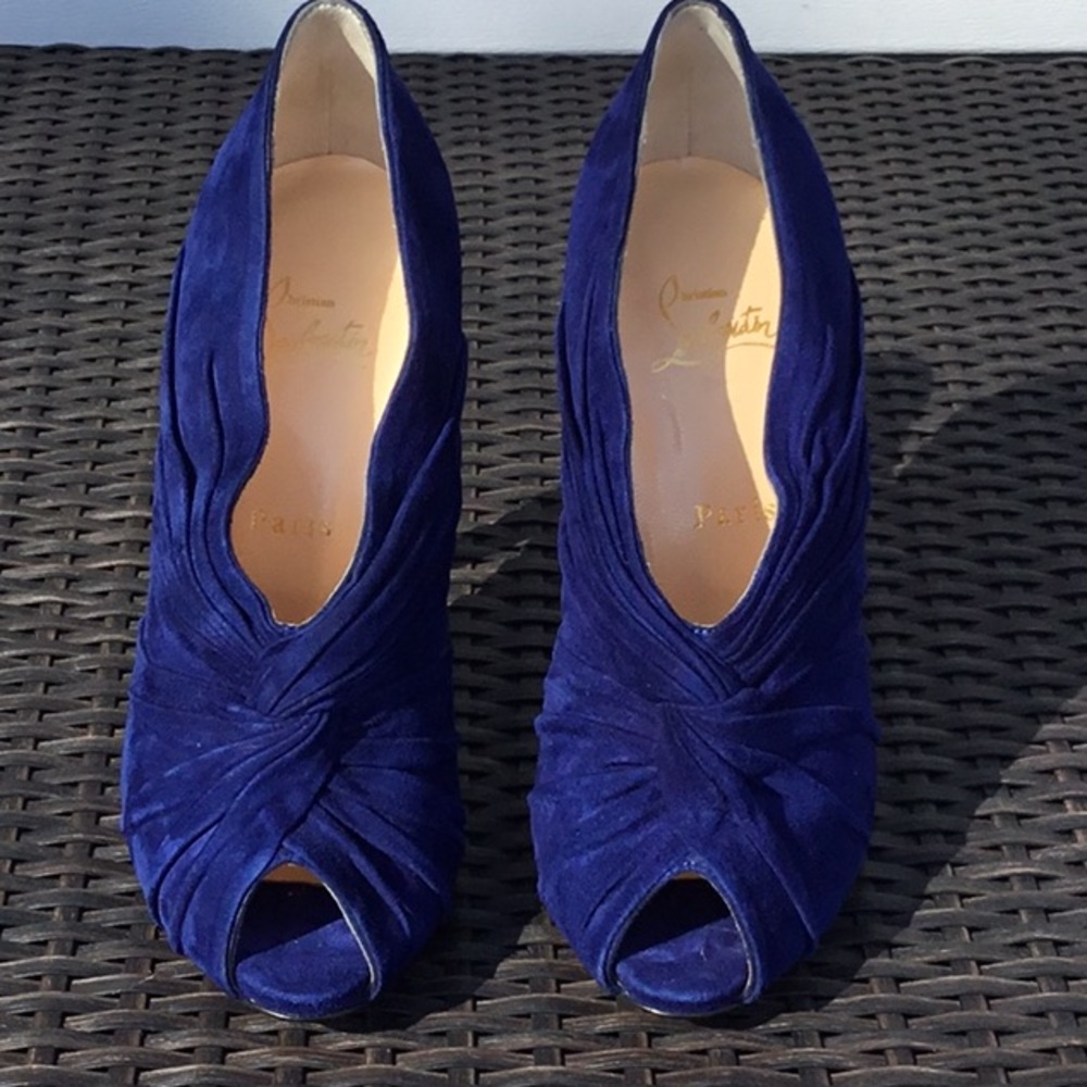 Christian Louboutin Manchon 120 Suede Royal - 38.5
